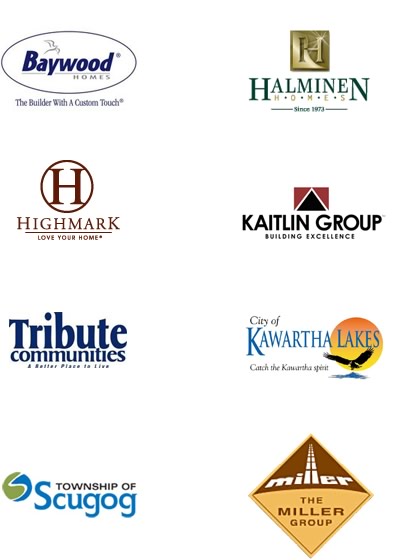 Some of Peterborough Power Sweep's satisfied customers: Baywood Homes, Halminen Homes, Highmark Homes, Kaitlin Homes, Tribute Commmunities,Kawartha Lakes, Township of Scugog, Miller IMOS